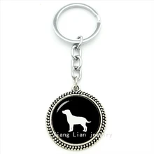 Cute animal pture pendant keychain Labrador Retriever Dog art ring jewelry steampunk pet lovers gift boys, girls jewelry T367
