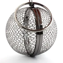 Роскошный известный дизайнер для женщин металлическая вечерняя цепочка вечерние свадебные сумки Дамская мода круглый клатч кошелек и ручные сумки