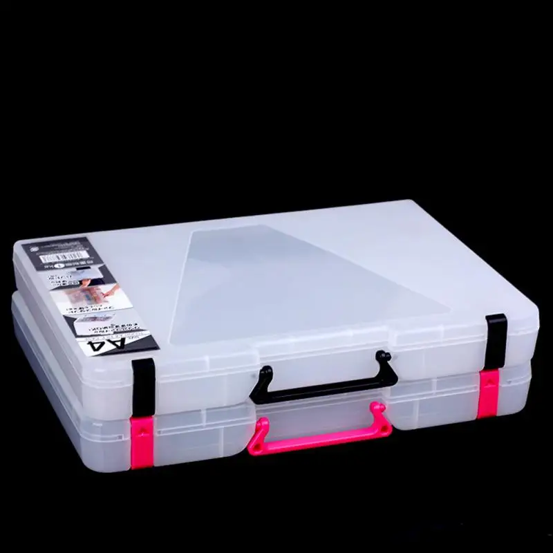 Новое поступление, пластиковая офисная коробка для хранения, переносная папка, DEEP A4, прозрачная коробка для документов
