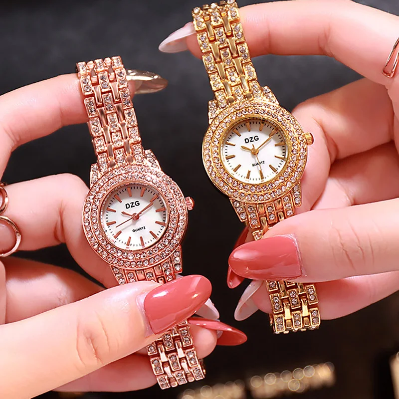 

Luxury Starry Diamonds Women's Watch Fashion Casual Rose Gold Steel Belt Watch Rhinestone Ladies Bracelet Watch relogio feminino