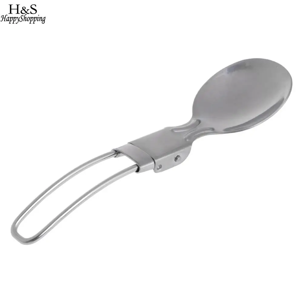 Pocket vajilla Camping para plegable de Picnic al aire libre cuchara de acero