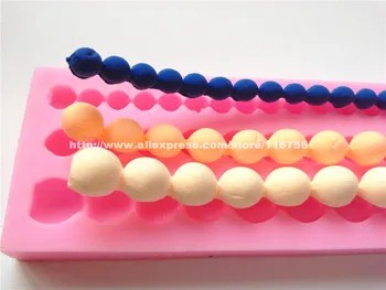 

Free Shipping Pearl Necklace Shaped Silicone Mold Cake Decoration Fondant Cake 3D Food Grade Silicone Mould 004