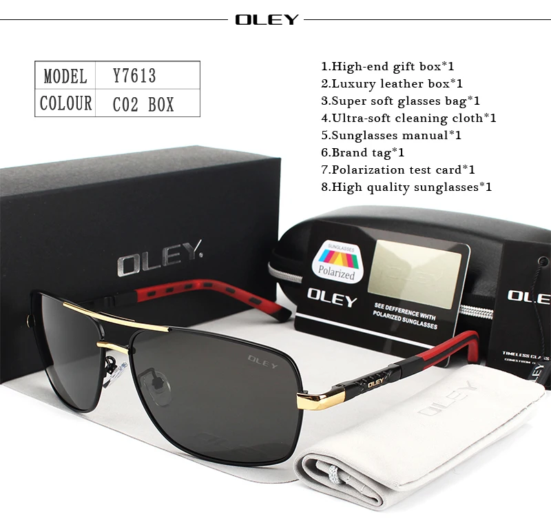 OLEY брендовые классические мужские алюминиевые солнцезащитные очки поляризованные женские для мужчин Oculos de sol