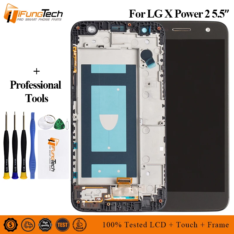 Skup LCD do LG X moc 2 M320TV X500 K10 moc M320 M320F M320N wyświetlacz LCD montaż digitizera ekranu dotykowego do LG X moc 2