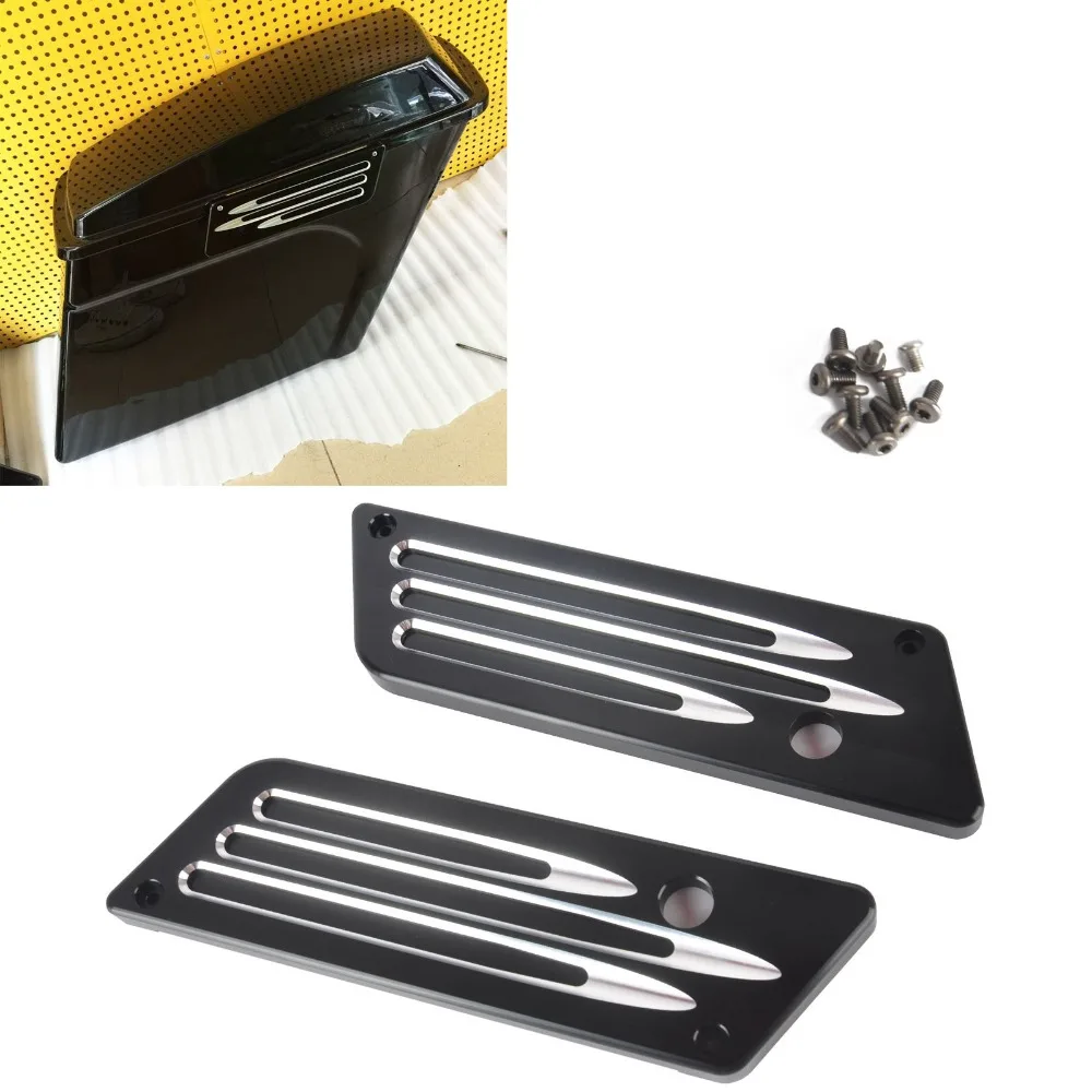 

Black Deep Cut Saddlebag Latch Cover for Harley FLH/FLT 1993-2013 Hard Saddlebag
