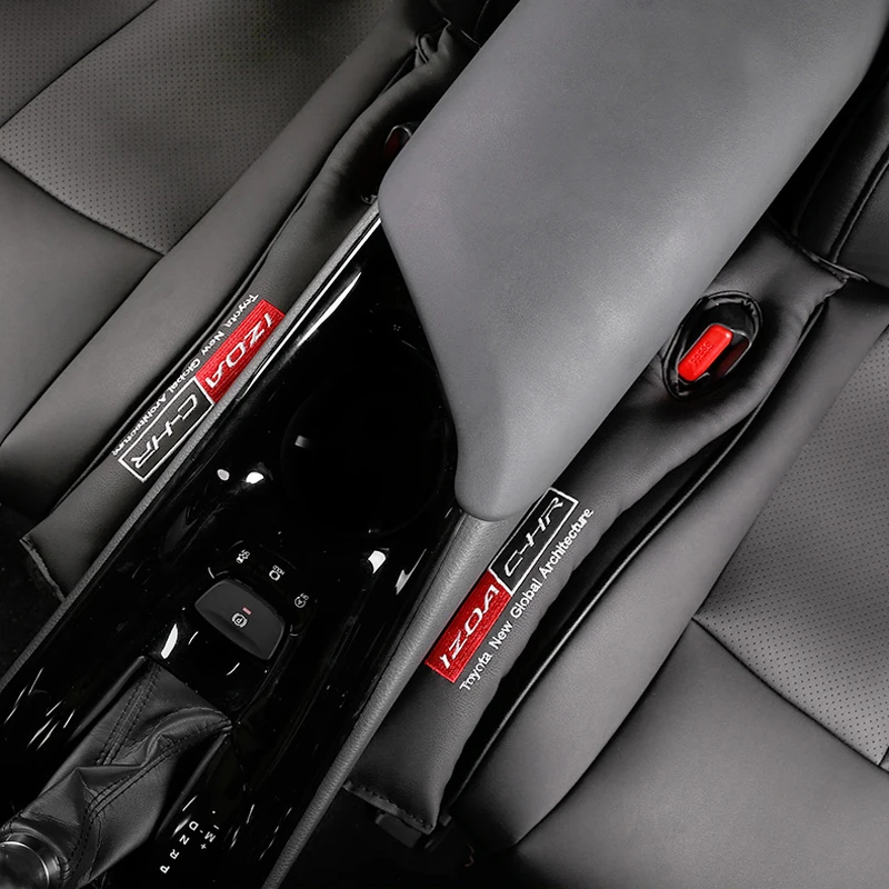 2 шт. Интерьер Автомобильные аксессуары кожаные наполнители кобура Авто сиденья зазор наполнитель пространства прокладка для Toyota C-HR