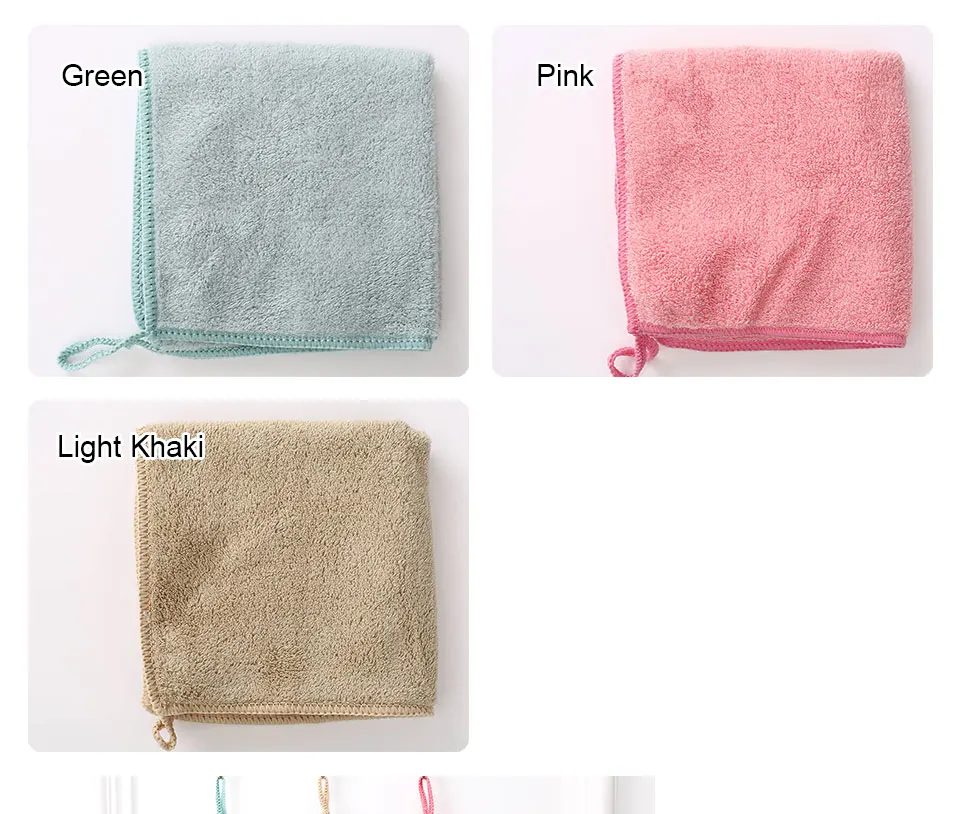 SINSNAN 30X30 см микрофибра основа кораллового флиса Висячие полотенца суперабсорбирующие кухонные полотенца s Детские Висячие полотенца для рук