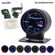 TANSKY -2″ 52mm 7 Color LED Electrical Car Bar Turbo Boost Gauge Meter With Sensor and Holder AD-GA52BOOSTBAR