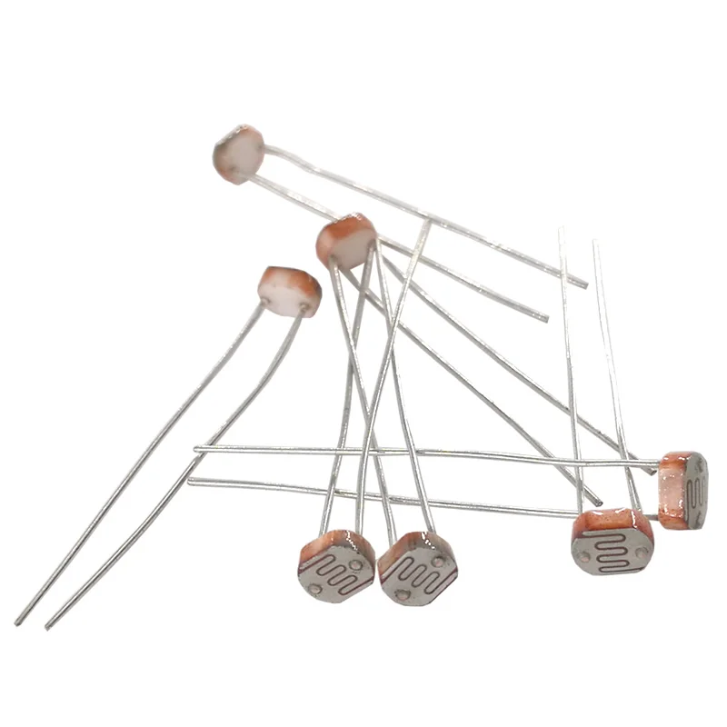 MCIGICM 50pcs 5516 5549 light dependent photo resistor photoresistor resistor 5mm photosensitive resistance LDR