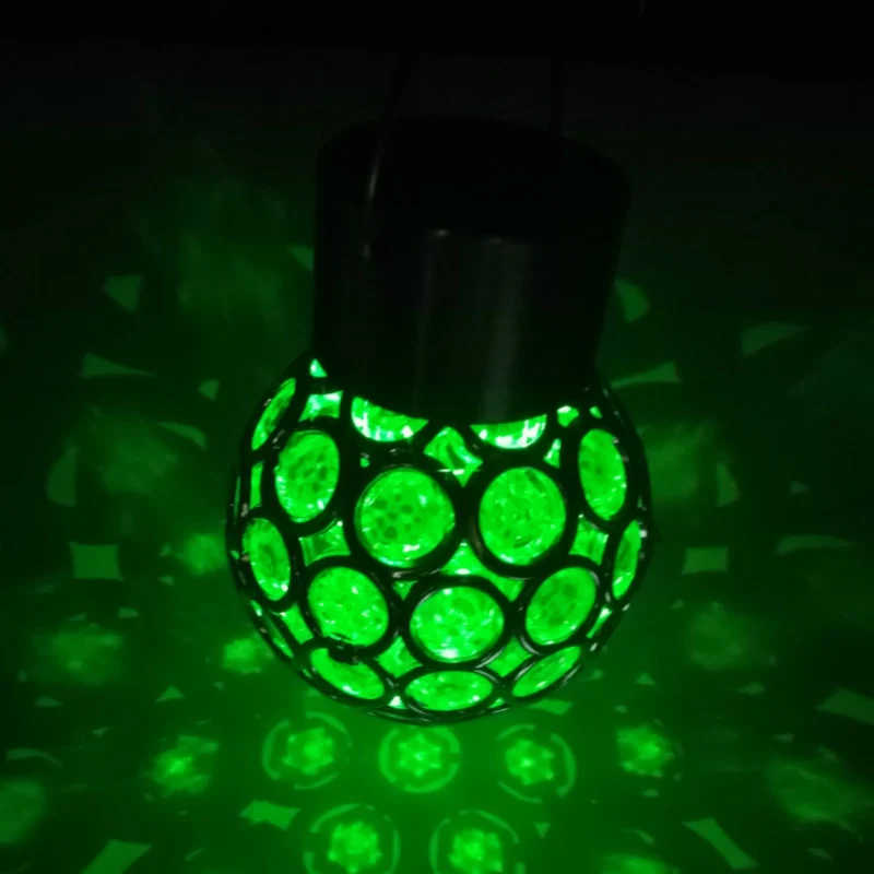 Solar Plastic Hanging Lights Round Ball Mini LED Hanging Lights