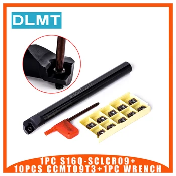 

1pc S16Q-SCLCR09 Boring Bar CNC Lathe Turning Tool Holder +10pcs CCMT09T3 Carbide Inserts + 1pc Wrench