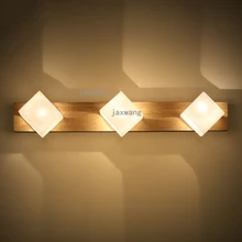 Современный настенный светильник деревянный светодиодный Лофт Декор Гостиная Спальня прикроватный настенный светильник ванная комната зеркало шкаф Wandlamp для чтения кабинет