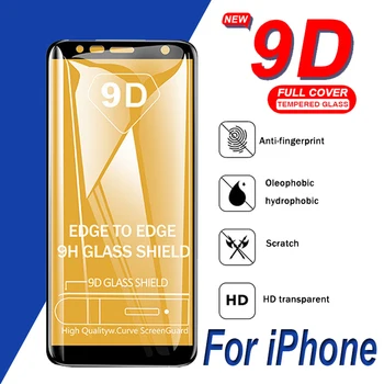 

500pcs 9D Full Cover Tempered Glass For iPhone 11 Pro Max XS XR X 8 7 6 6S Plus Protective Film Anti-Scratch Screen Protetcor