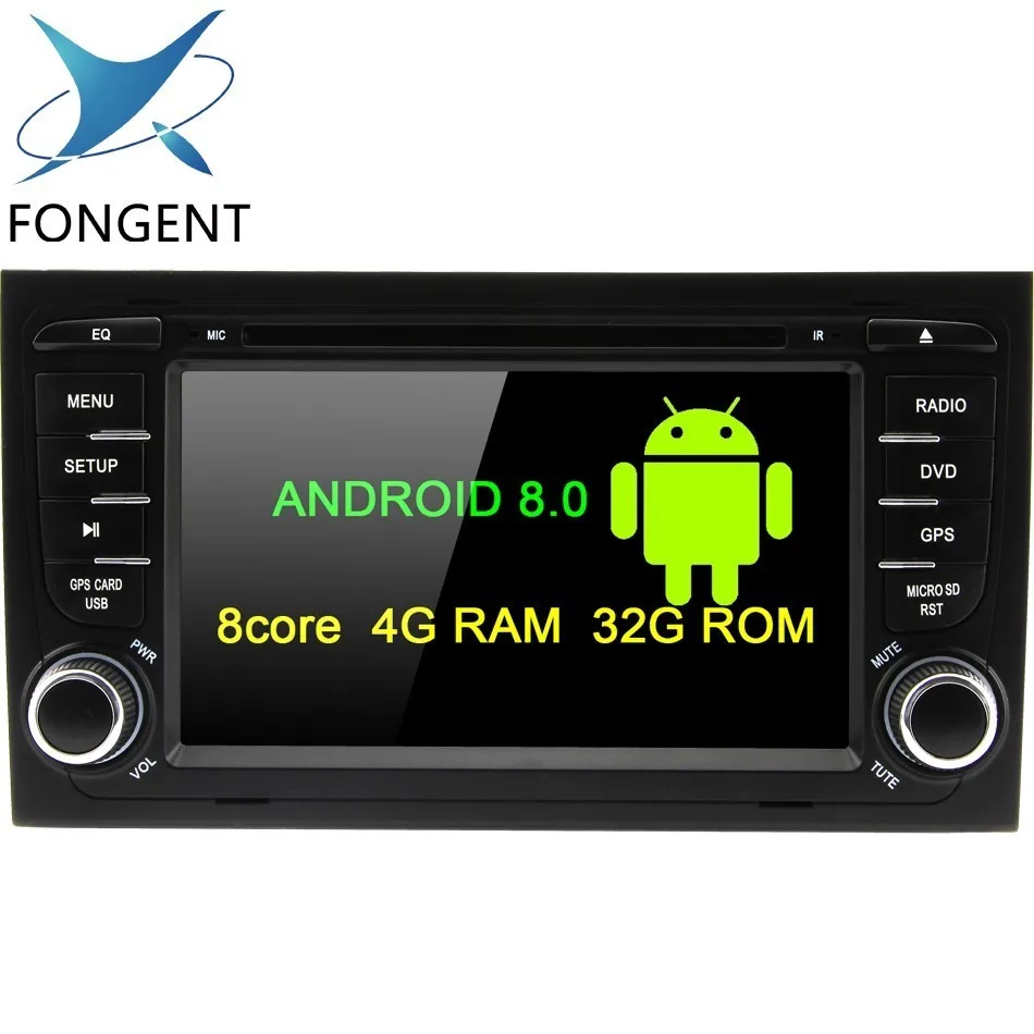 

7"HD Screen Car DVD player for Audi A4 Android 8.0 Unit 2002-2008 Multimedia Wifi 4G GPS Bluetooth Radio RDS USB SD Free 8GB Map