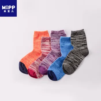 

Kid Socks Spring Autumn Baby Color yarn new Style Solid fashion Soft Cotton Children For Boys Girls Sport Students Socks 1Pairs