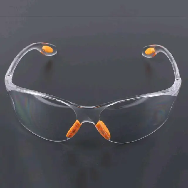 Laboratory Hospital Clear PC Protection Safety Eyewear Goggles Glasses on