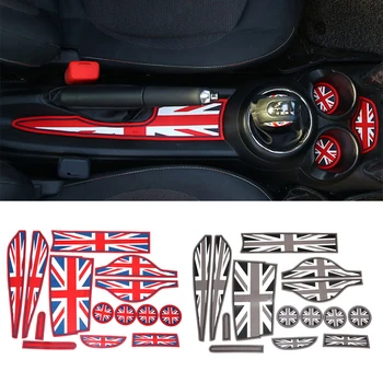 

14pcs Silicone Union Jack Car Cup Gate Groove Mats Anti-Slip Pad for Mini Cooper Countryman R60 Interior Accessories Car-styling