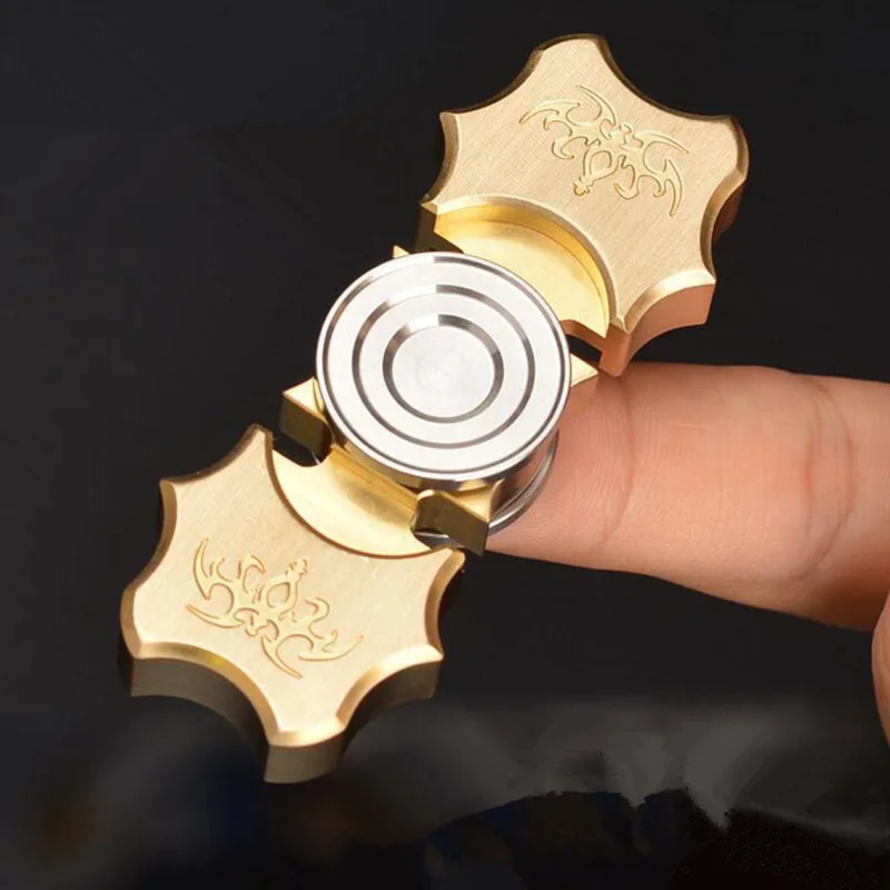 

Carved bat designs copper Hand Spinner Fingertip Finger Top Gyro Toys EDC ADHD Fidget Hand Spiner Spiral Desktop Anti Stress toy