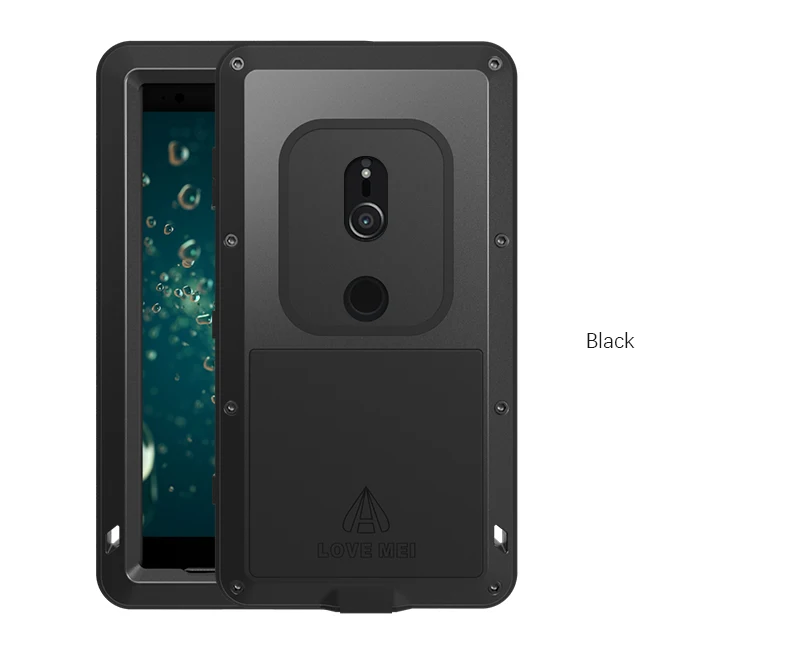 Love Mei металлический чехол для sony Xperia XZ3 XZ2 XZ1 Compact XA2 Ultra 1 10 Plus XZ Premium Armor противоударный чехол для телефона прочный Чехол - Цвет: Черный