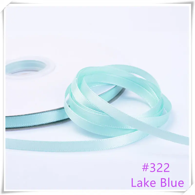 Новые ленты высокой плотности, ширина 6 мм, длина около 91 м, ручная работа, сделай сам, бант, украшение, подарочная упаковка для выпечки, пояс с цветами - Цвет: Lake Blue