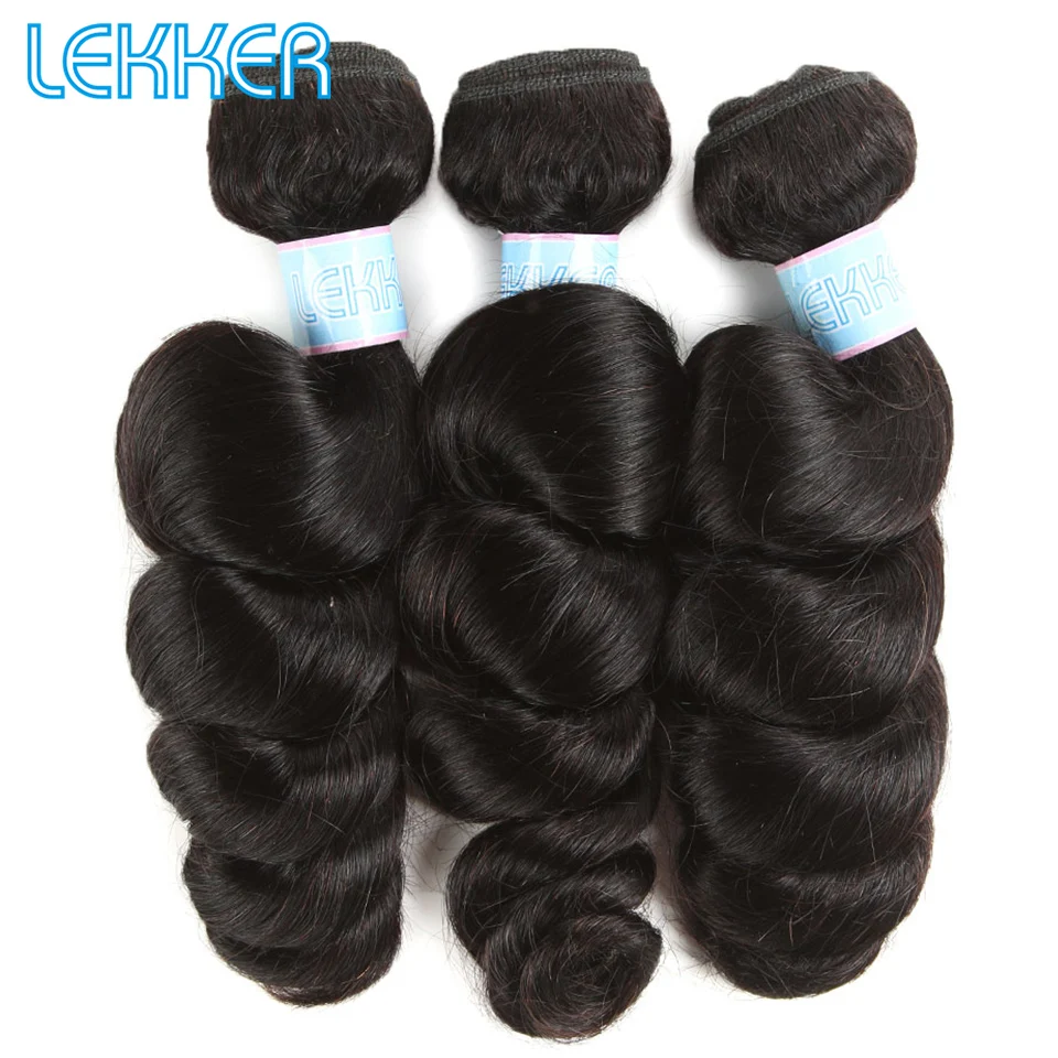 

Lekker Malaysian Loose Wave Bundles 8-28 InchHuman Hair Weave Bundles Natural Color Can Mixed 100g Hair Weaving