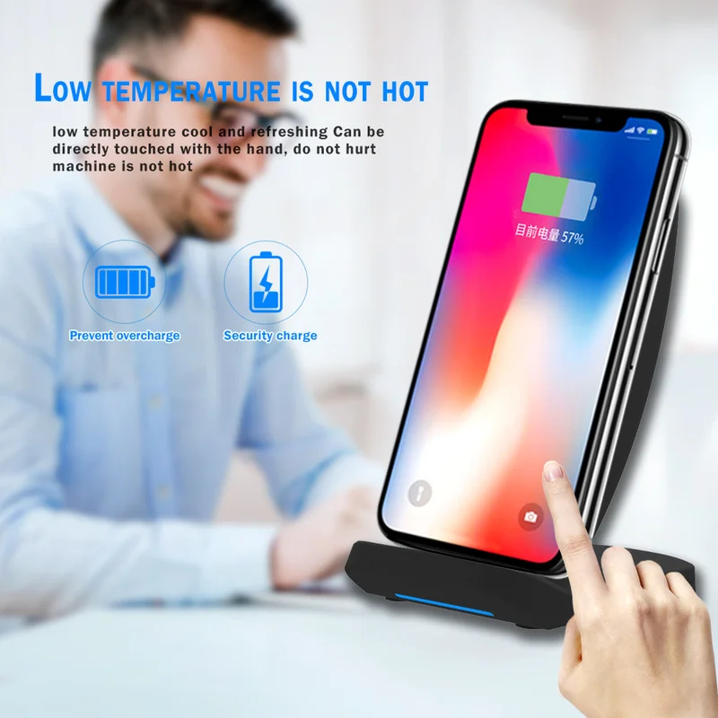 10W 9V Quick Wireless Charger for iPhone X XS XS MAX XR 8 Qi Fast