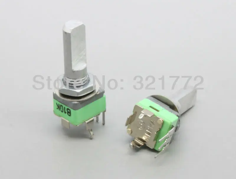 9mm Alpha B10k 10k Linear Taper Potentiometer 20mm D Shaft With Center