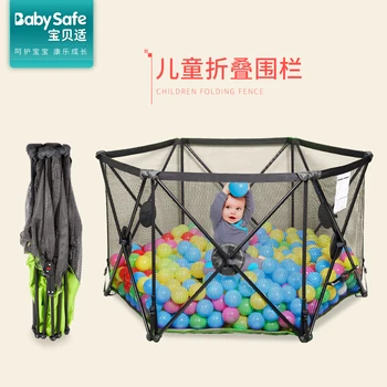 

Baby play fence child safety fence infant toddler crawling mat indoor fence home folding