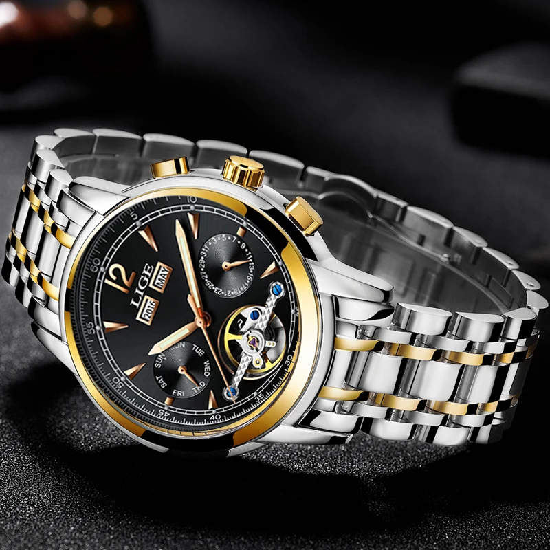 ييج الرجال ووتش الأزياء التلقائي الميكانيكية ووتش عارضة الرياضة توربيون الفولاذ المقاوم للصدأ للماء الساعات Relogio Masculino ييج الرجال ووتش الأزياء التلقائي الميكانيكية ووتش عارضة الرياضة توربيون الفولاذ المقاوم للصدأ للماء الساعات Relogio Masculino