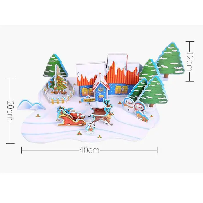 Рождественская доска бумага DIY старая вечерние Рождество пены игрушки комплект унисекс для девочек и мальчиков сборки и лет выше украшения 3