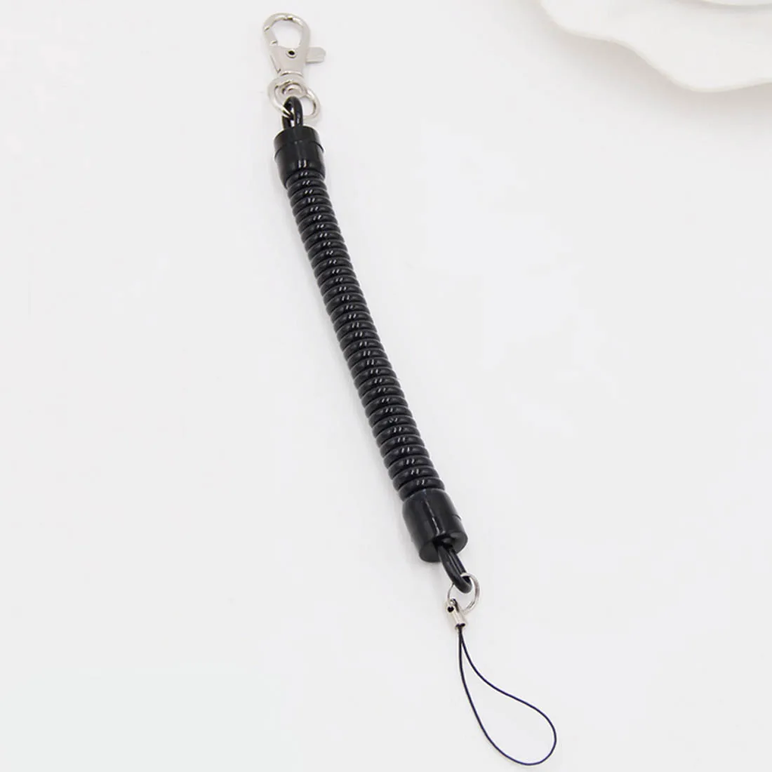 

Hot Sale Tactical Retractable Plastic Spring Elastic Rope Security Gear Tool Outdoor Hiking Camping Anti-lost Phone Keychain