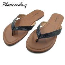 Nouveau 2017 Summer Style Chaussures Femmes Sandales Brillant Bonne Qualité Serpent De Mode Casual Solide Pantoufles Flip Flops Livraison Gratuite