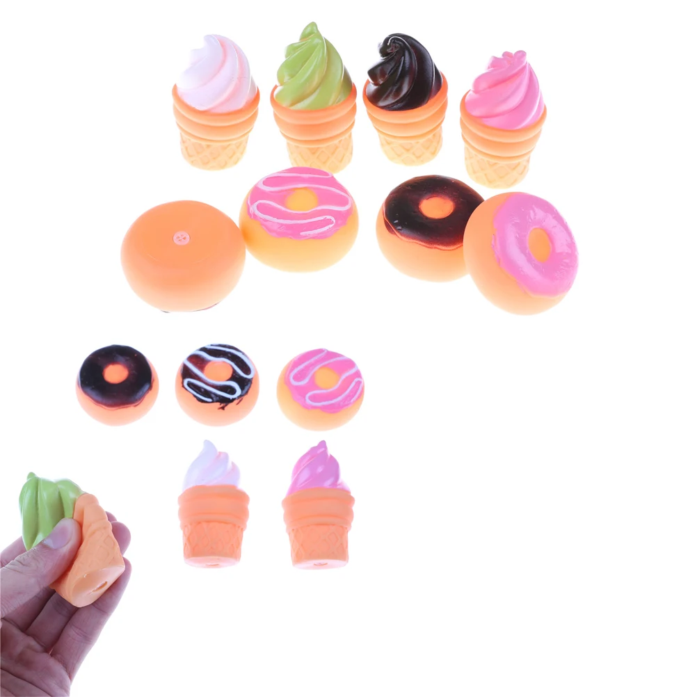 8Pcs Food Ice Cream Model Children Kids Bath Toys Hot Sale Cute Soft