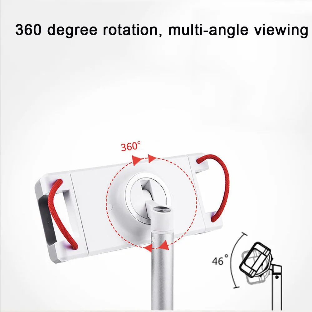 Настольная подставка из алюминиевого сплава для планшета 4,7-12,9 дюймов, поворотный зажим 360 градусов, держатель стойки для iPad планшета