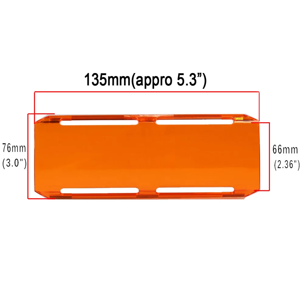 LED Work Light Bar Cover Dust Proof Protective Covers Amber/Clear/Black/Red/Green/Blue Cover for 4inch 18W / 7inch 36W Light Bar