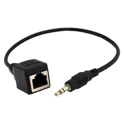 Новый 3.5 мм разъем аудио кабель к RJ45 разъем Ethernet Кабель-адаптер