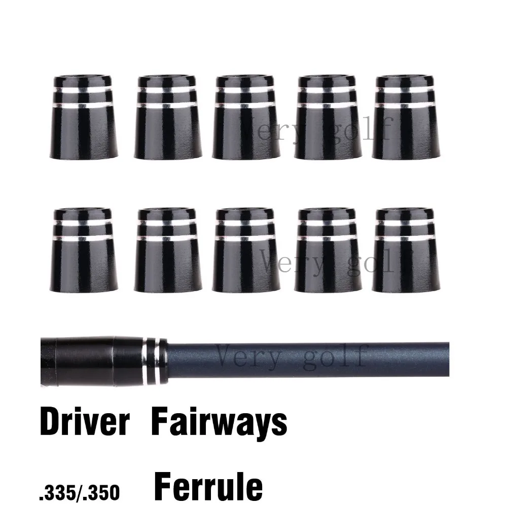 

Genuine 5pcs/10pcs/20pcs/50pcs Black Golf Ferrules .335 .350 for Driver Fairway Wood with Double Silver Rings Free Shipping