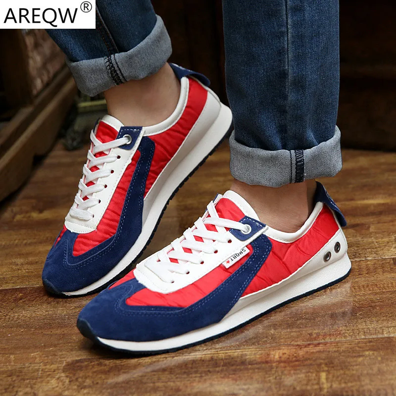 

2017 New Spring Summer Fashion Casual Shoes race Shoes Men's Canvas Flats Shoes Breathable 3 Color Size 39-44