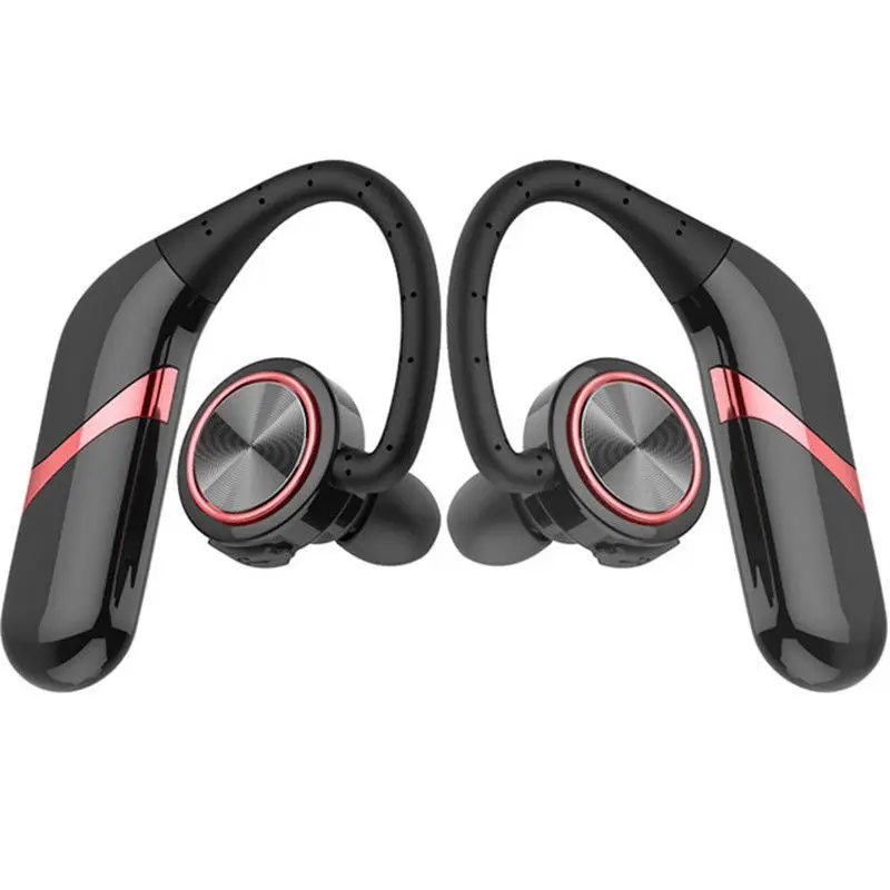 1 Pair 2 Pieces TWS Bluetooth Wireless Hands-free Car Kit Waterproof Sport Hanging Earphone Bilateral Stereo
