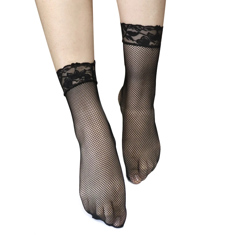 6 шт./3 пары, сексуальные кружевные носки в сеточку, нейлоновые прозрачные эластичные тонкие женские носки в сеточку, летние носки Sokken Meias