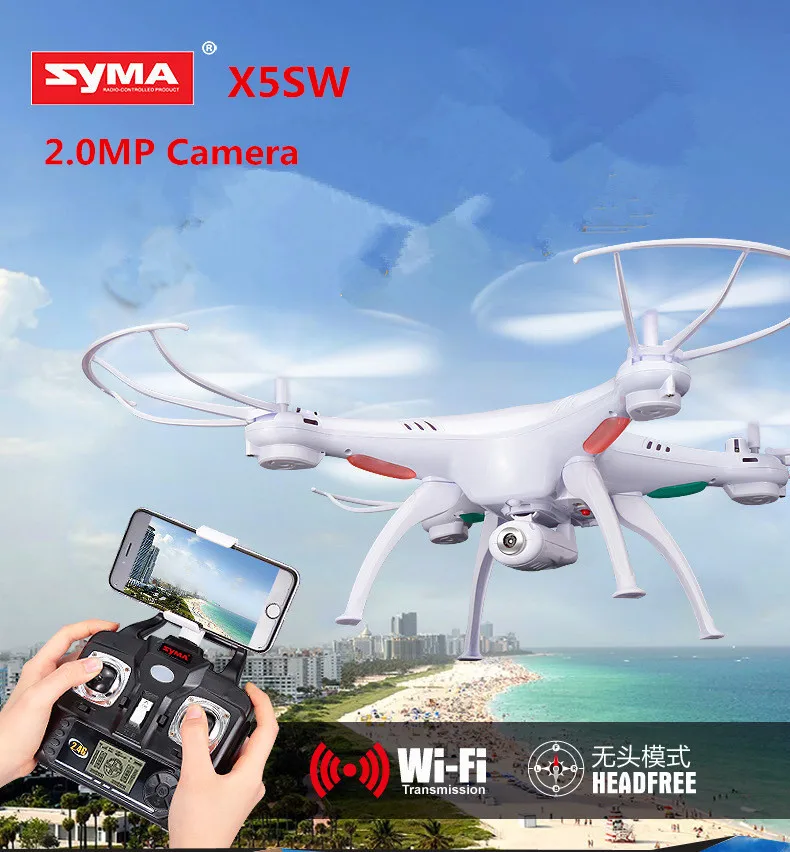 

SYMA X5SW WIFI RC Drone fpv Quadcopter with Camera Headless 2.4G 6-Axis Real Time RC Helicopter Quad copter Toys