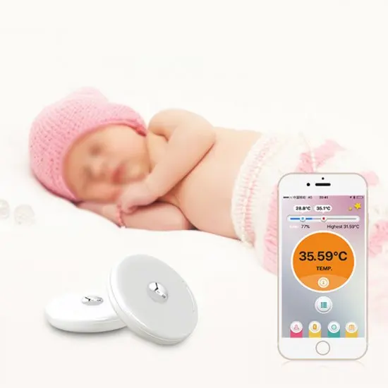 

Baby Thermometer Monitor Intelligent Wearable Safe Thermometer Bluetooth 4.0 Smart Baby Sleeping Monitor