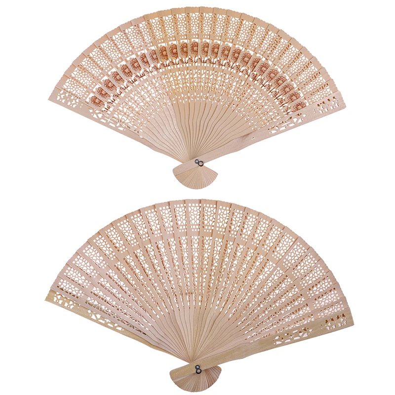 

1PCS Original Wooden Hand Flower Bamboo Pocket Fan Chinese Japanese Folding Fan For Home Decor Decoracion Fiestas