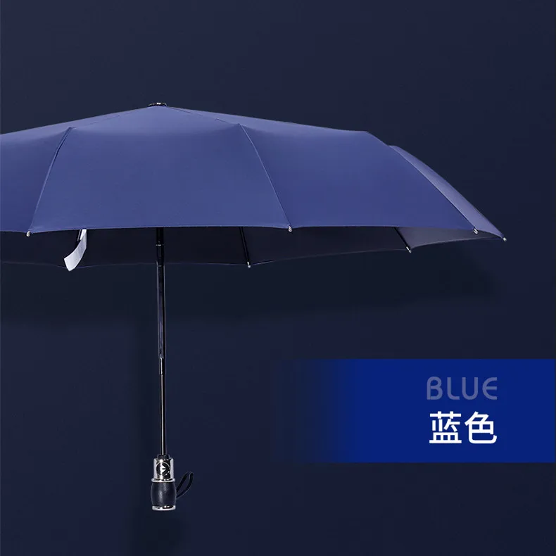 Автоматический складной зонт, Мужской Зонт от дождя, ветрозащитный, УФ, большой, мужской, в полоску, parapluie, 3 цвета, рекомендуем - Цвет: B
