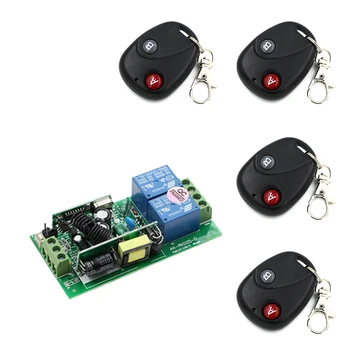 

New AC85V 110V 220V 250V 2CH RF Wireless Remote Control System Transmitter and Receiver Universal Gate Remote Control 315/433MHz