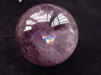 

xiuli 00608 A++ NATURAL rainbow AMETHYST QUARTZ CRYSTAL SPHERE BALL Healing