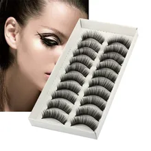 10 пар натуральные длинные толстые черные накладные ресницы Очаровательные ресницы для макияжа Pestanas postizas Sztuczne rzesy