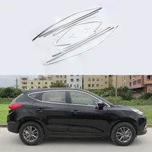 Stainless Steel Styling Full Window Decoration Strips Trim For Hyundai IX35 2013 2014 2015 Car Exterior Accessories OEM-16