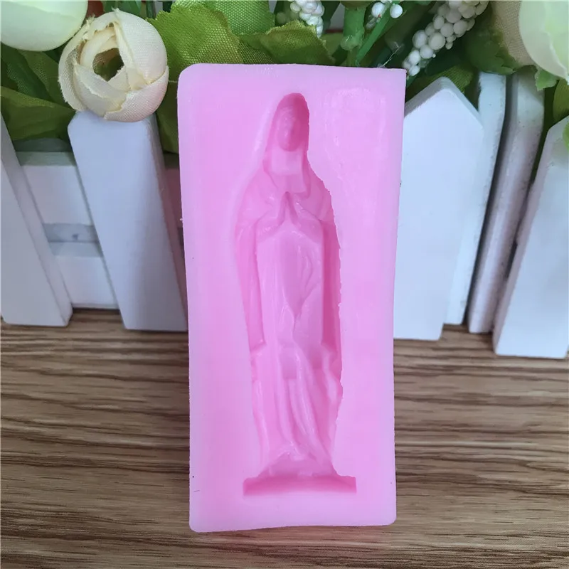 

Goddess jesus Cake Fondant Square Shaped Cake Mold Kitchen Baking Cookie Pudding Chocolate Decorating Tool Silicone Soap Mold