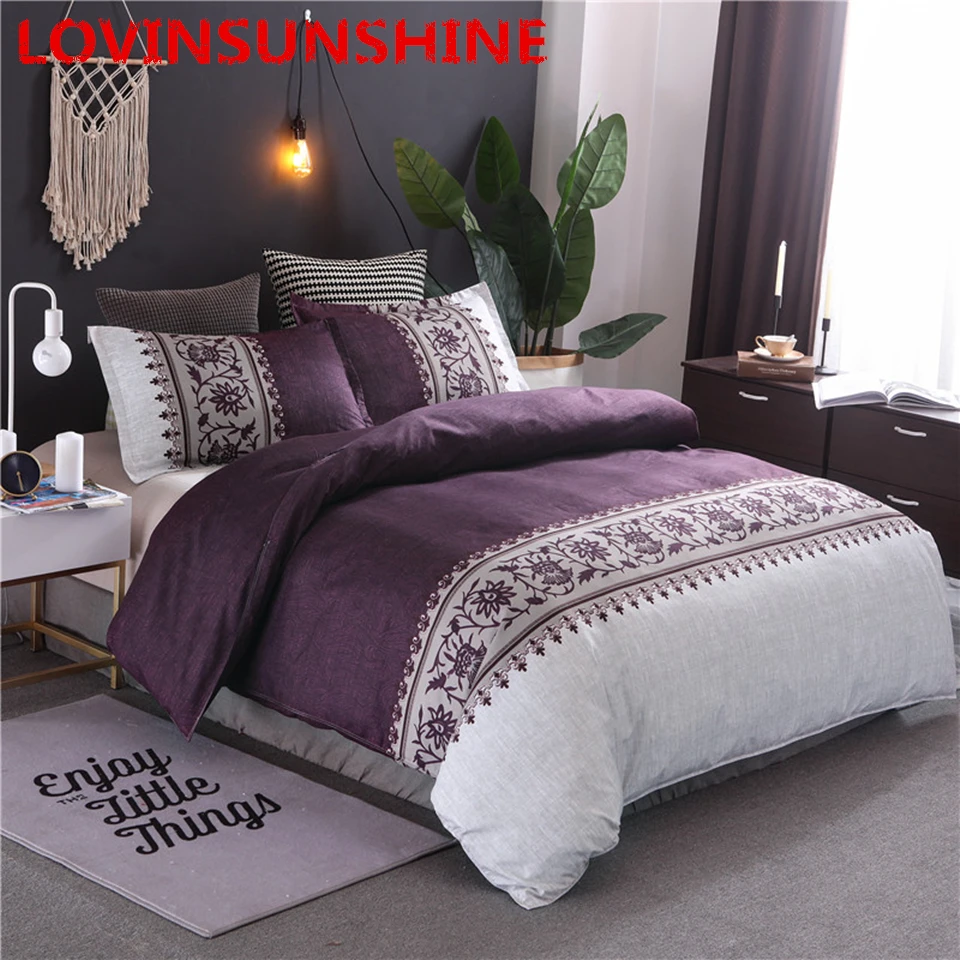 Us 22 42 30 Off Lovinsunshine Bedding Set King Duvet Cover Purple Comforter Sd01 Aliexpress 1 King Comforter 104 X 92 Inch 2 Pillow Shams 20 36 Bed Skirt 78 80 14 3 Filled Decorative Pillowsdetails Features